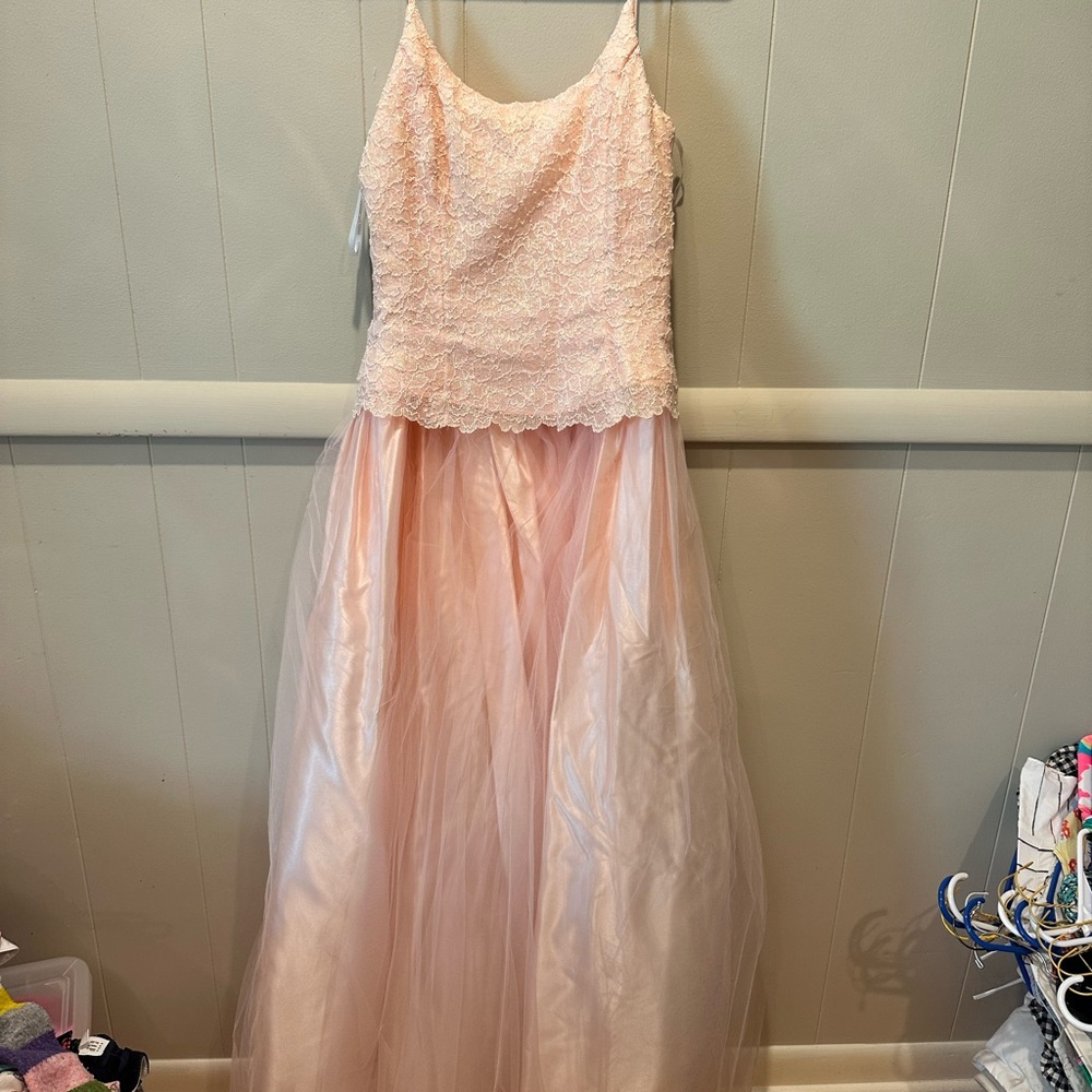 Jessica McClintock Pink Sequin Embellished Gown